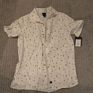 Art Class White Short Sleeve Button-Up Shirt